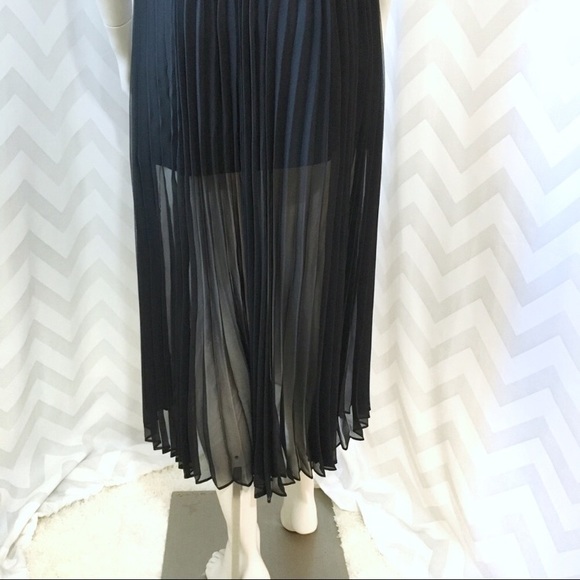 Color Block Dress 100% Silk Accordion Pleated - Picture 6 of 8